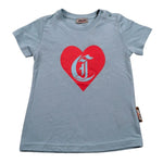 Just Cavalli T-Shirt Girocollo Tinta Unita con Cuore per Neonata JIP26033TS AZZURRO JUST CAVALLI 