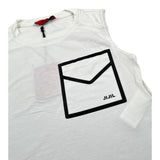 Jijil Canotta tinta unita con Stampa Bianco per Bambina JJE23TS088 BIANCO JIJIL 