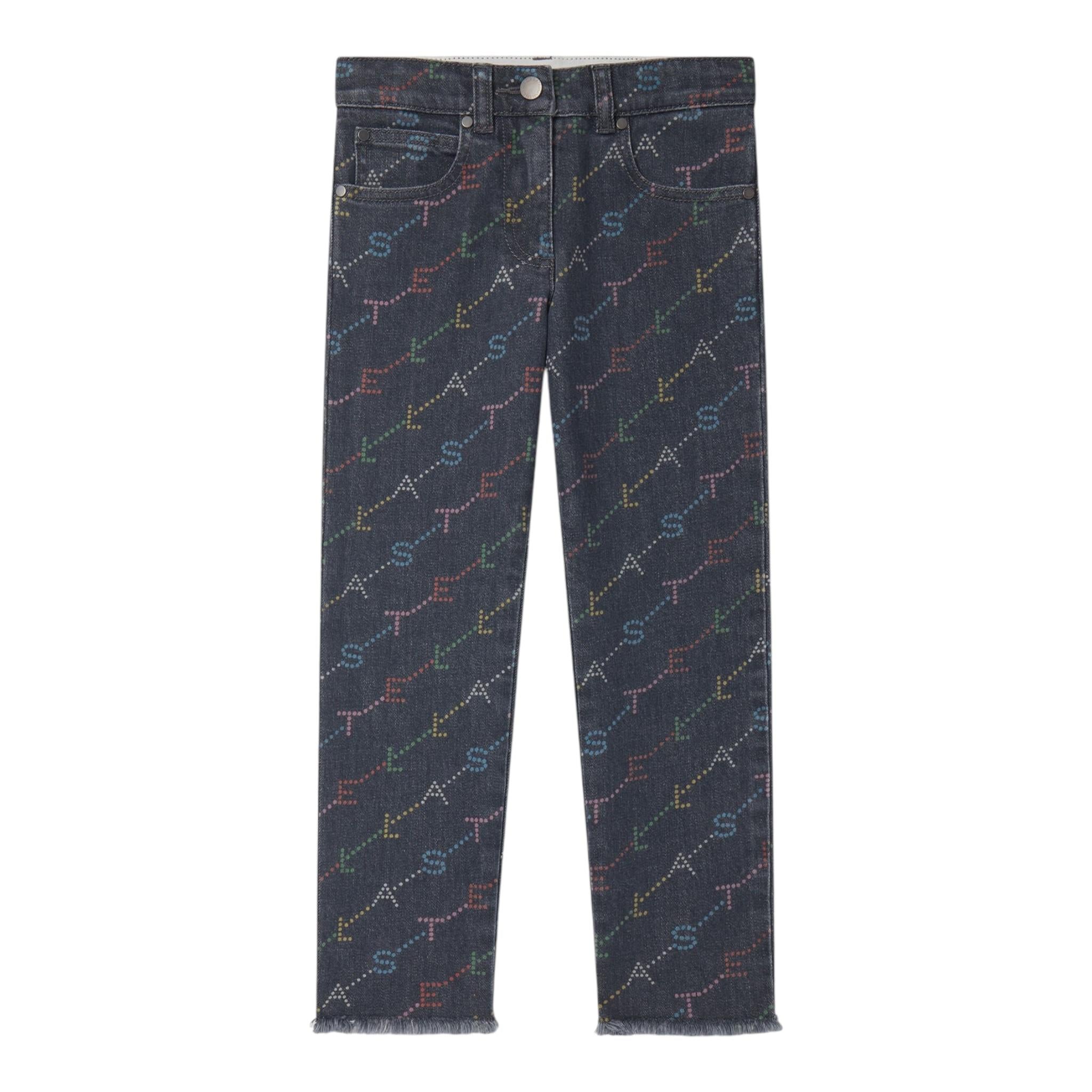 STELLA McCARTNEY jeans tinta unita cn stampa logo Blu per Bambina TV6D00 BLU STELLA McCARTNEY 