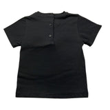 Balmain Solid Color Crew Neck T-Shirt With Black Logo Print For Baby Girls