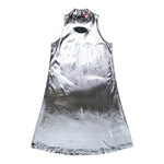 Diesel Abito Tinta Unita Mezzo Collo Giromanica per Bambina J02175 ARGENTO DIESEL 