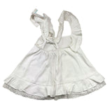 Minimal Solid Color White Sleeveless Dress For Baby Girl