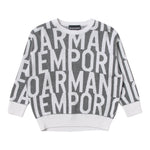 EMPORIO ARMANI maglia girocollo bicolore con logo Bianco/grigio per Bambino 6L4M59 BIANCO/GRIGIO EMPORIO ARMANI 
