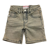 Cesare Paciotti Solid Color Denim Bermuda Shorts with Adjustable Waistline Grey for Newborns