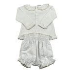 Paz Rodriguez Completo 2 Pezzi Maglia-Culotte Tinta Unita per Neonata 003122709 BIANCO PAZ RODRIGUEZ 