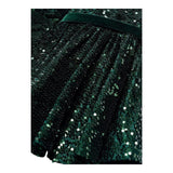 ABEL & LULA abito tinta unita con cintura e paillettes Verde per Bambina 5528 VERDE ABEL & LULA 