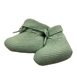 Paz Rodriguez Solid Green Baby Booties