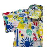 Manuel Ritz Camicia Mezza Manica Stampa Fantasia Bianco per Bambino MR2587J BIANCO MANUEL RITZ 