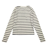 Relish Two-Tone Sweater With Black/White Striped Pattern For Girls