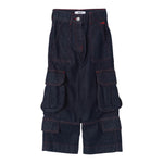 MSGM jeans tinta unita modello palazzo cargo Blu per Bambina F4MSJGDP013 BLU MSGM 
