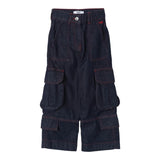MSGM jeans tinta unita modello palazzo cargo Blu per Bambina F4MSJGDP013 BLU MSGM 