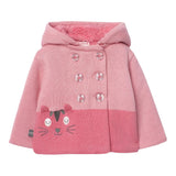 BOBOLI cardigan tinta unita con cappuccio e stampa Rosa per Neonata 109112 ROSA BOBOLI 