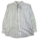 Dan John Long Sleeve Shirt Solid Color Korean Collar Cream For Boys