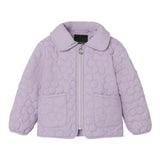 Name.It Plain Zip Up Jacket Purple For Girls