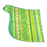 F**K Solid Color Pareo With Green Pattern For Girls