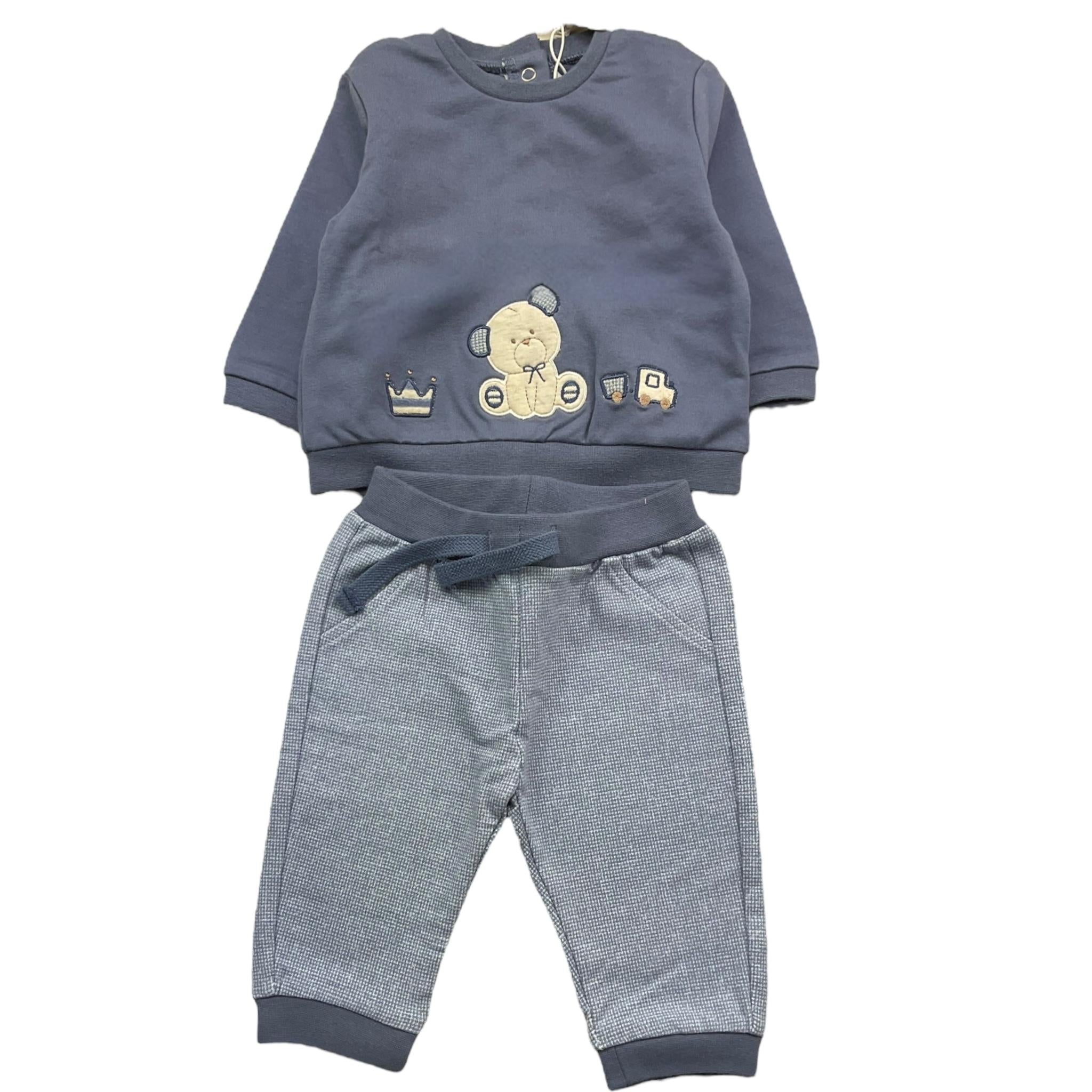 MAYORAL completo 2pz felpa-pantalone tinta unita Blu per Neonato 2680 BLU MAYORAL 