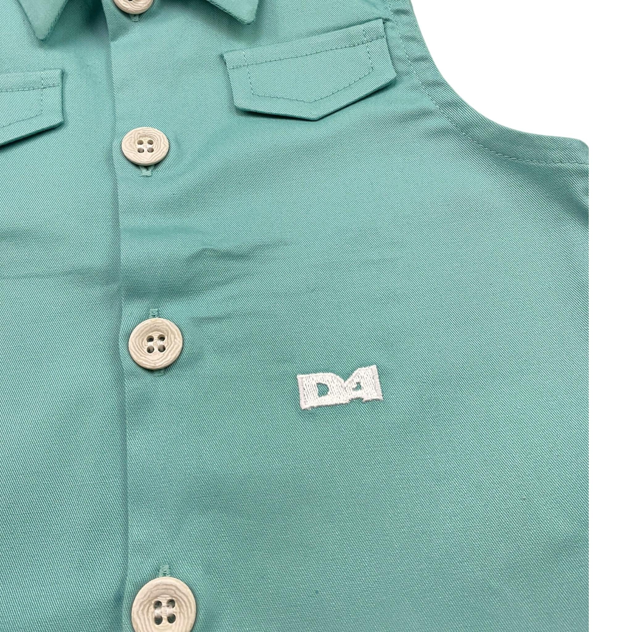 Daniele Alessandrini Camicia Smanicata Tinta Unita per Neonato 1296C00236 VERDE ACQUA DANIELE ALESSANDRINI 