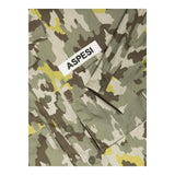 Aspesi Solid Color Shirt With Green Military Pattern For Boys