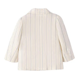 Mini Banda Jacket Solid Color With Cream Striped Pattern For Newborn