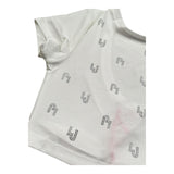 Liu Jo T-Shirt Girocollo Tinta Unita con Stampa Logo per Bambina GA5159X BIANCO LIU JO 