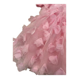 Simonetta Solid Color Half Sleeve Dress With Pink Tulle For Baby Girl