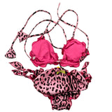 4Giveness 2 Piece Swimsuit Triangle-Panties Pink Spotted Pattern for Girls