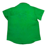Manuel Ritz Solid Color Half Sleeve Button Down Shirt Green For Baby