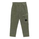C.P. COMPANY pantalone tinta unita cn camoscio con elastico in vita Verde per Bambino CUP00I VERDE C.P. COMPANY 
