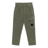 C.P. COMPANY pantalone tinta unita cn camoscio con elastico in vita Verde per Bambino CUP00I VERDE C.P. COMPANY 