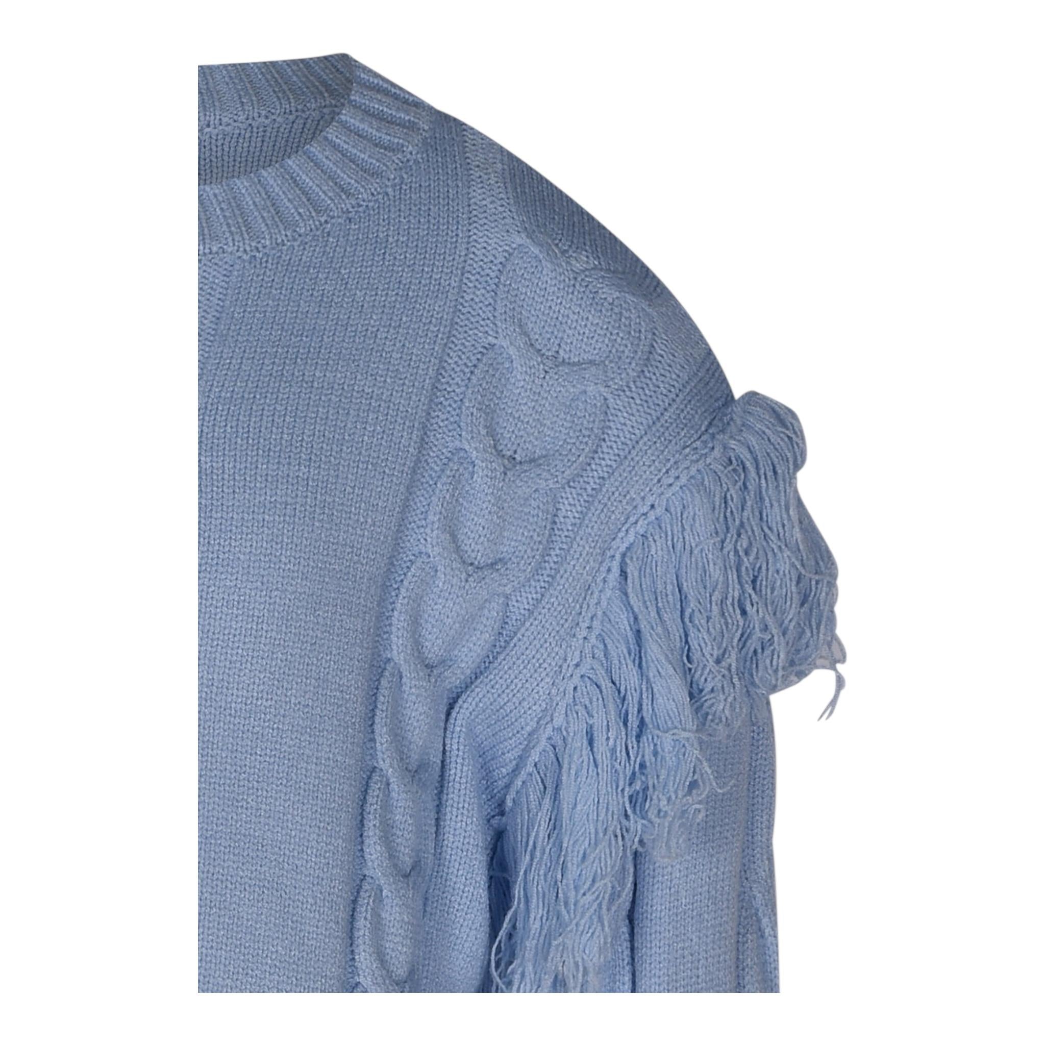FUN & FUN maglia girocollo tinta unita cn frange Azzurro per Bambina FCJSW00049X AZZURRO FUN & FUN 