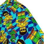 Mousse Bermuda Tinta Unita con Stampa E Elastico In Vita per Bambino DINOBEACHBE VERDE ACQUA MOUSSE 