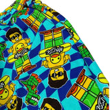 Mousse Bermuda Tinta Unita con Stampa E Elastico In Vita per Bambino DINOBEACHBE VERDE ACQUA MOUSSE 