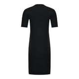 Diesel Black Logo Solid Color Half Sleeve Dress For Girls