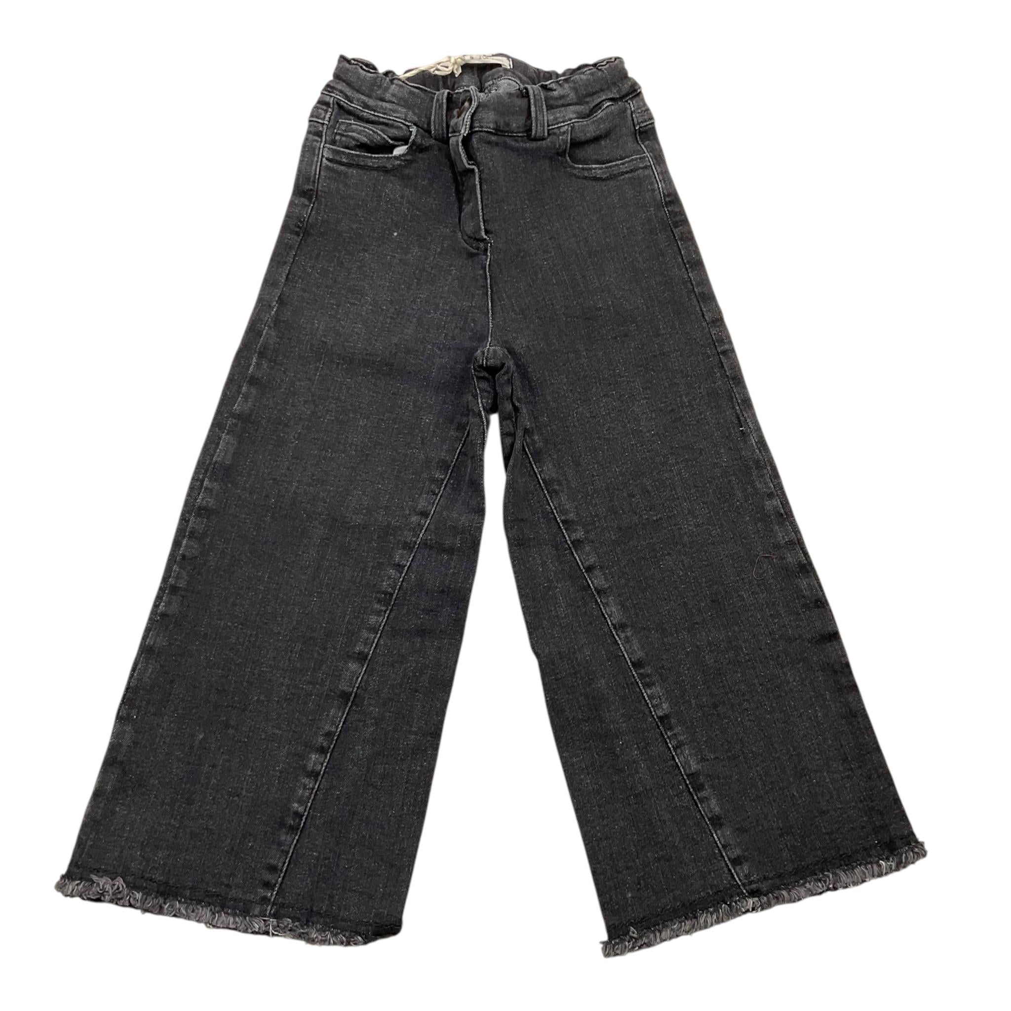 ZHOE & TOBIAH jeans tinta unita modello a palazzo con girovita regolabile Nero per Bambina DDL1XX NERO ZHOE & TOBIAH 