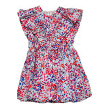 Philosophy Plain Dress With Light Blue Pattern For Girls