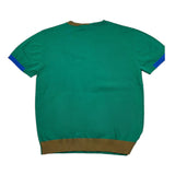 Manuel Ritz T-Shirt Tinta Unita Girocollo con Profili In Contrasto per Bambino MR2985 VERDE MANUEL RITZ 