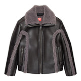 DIESEL giubbino tinta unita con pelliccia in ecopelle Marrone per Bambino J02071 MARRONE DIESEL 