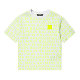 Balmain T-Shirt Crew Neck Solid Color Logo Pattern White For Boys