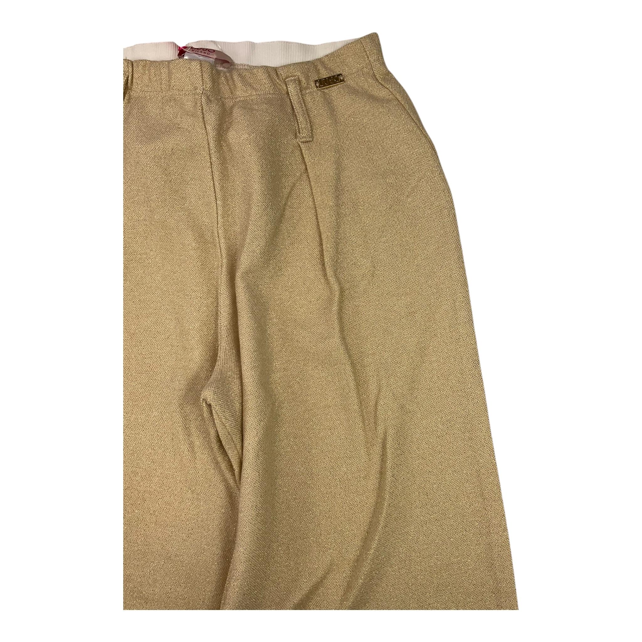 LIU JO pantalone tinta unita con elastico in vita Oro per Bambina GF3181 ORO LIU JO 