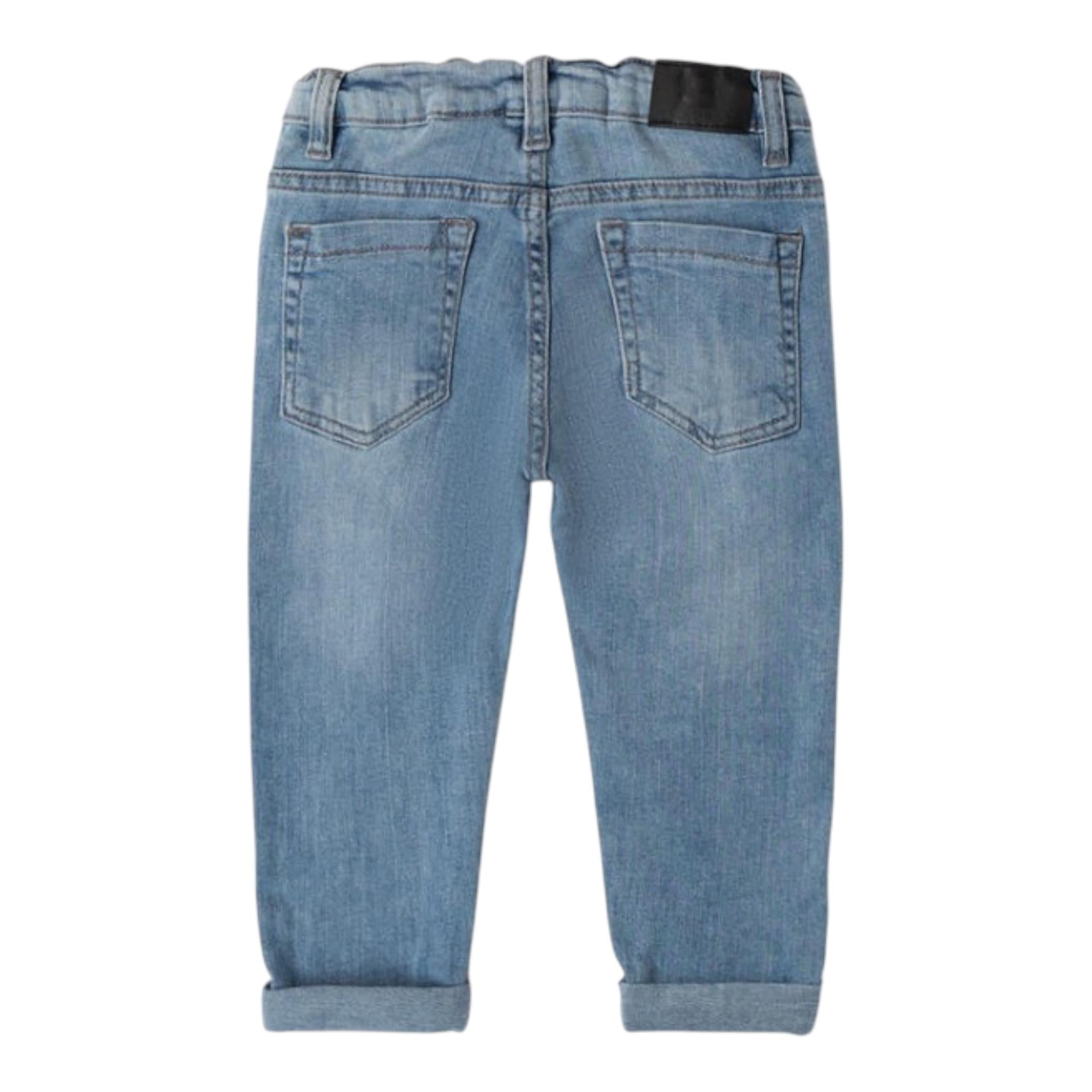 SARABANDA jeans tinta unita con girovita regolabile Azzurro per Bambino A245 AZZURRO SARABANDA 