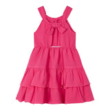 Mayoral Abito Giromanica Tinta Uita con Balze Fuxia per Bambina 3922 FUXIA MAYORAL 