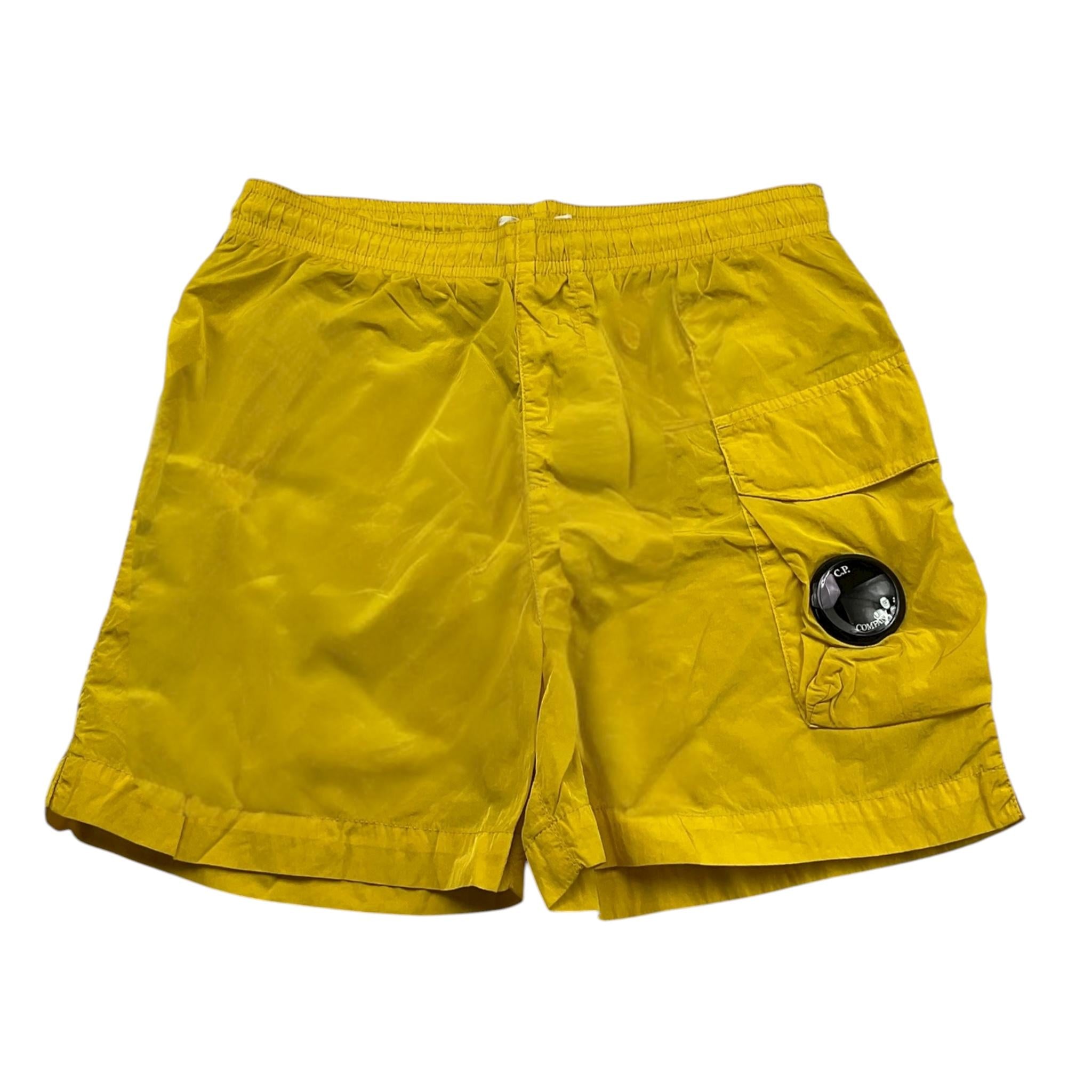 C.P. Company Costume Modello Boxer Tinta Unita con Logo per Bambino CUL002L3C00 GIALLO C.P. COMPANY 