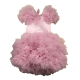 Miss Grant Solid Pink Tulle Top-Skirt Set for Baby Girl