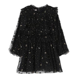 LIU JO abito manica lunga tinta unita in tulle Nero per Bambina KF4102 NERO LIU JO 