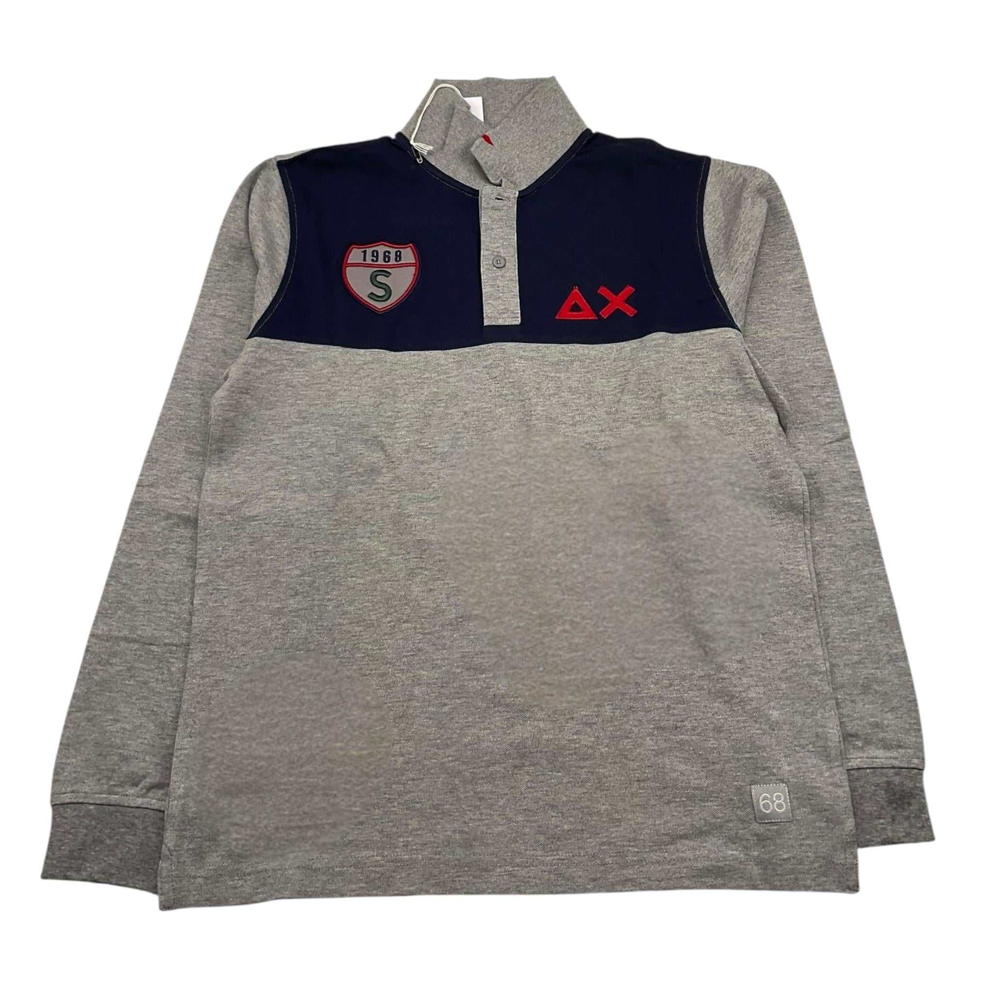 SUN68 polo manica lunga tinta unita Grigio per Bambino 27316 GRIGIO SUN68 