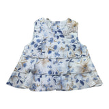 Minibanda Camicia Tinta Unita con Fantasia Fiori per Neonata 3B751 BIANCO MINIBANDA 