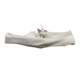 Lalalu' Solid Color Headband With White Appliques For Newborns