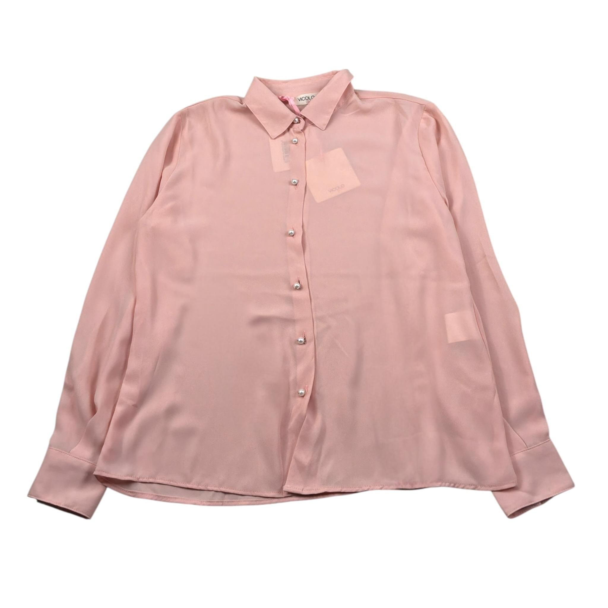 Vicolo Camicia Manica Lunga tinta unita Rosa per Bambina 3141C1173 ROSA VICOLO 