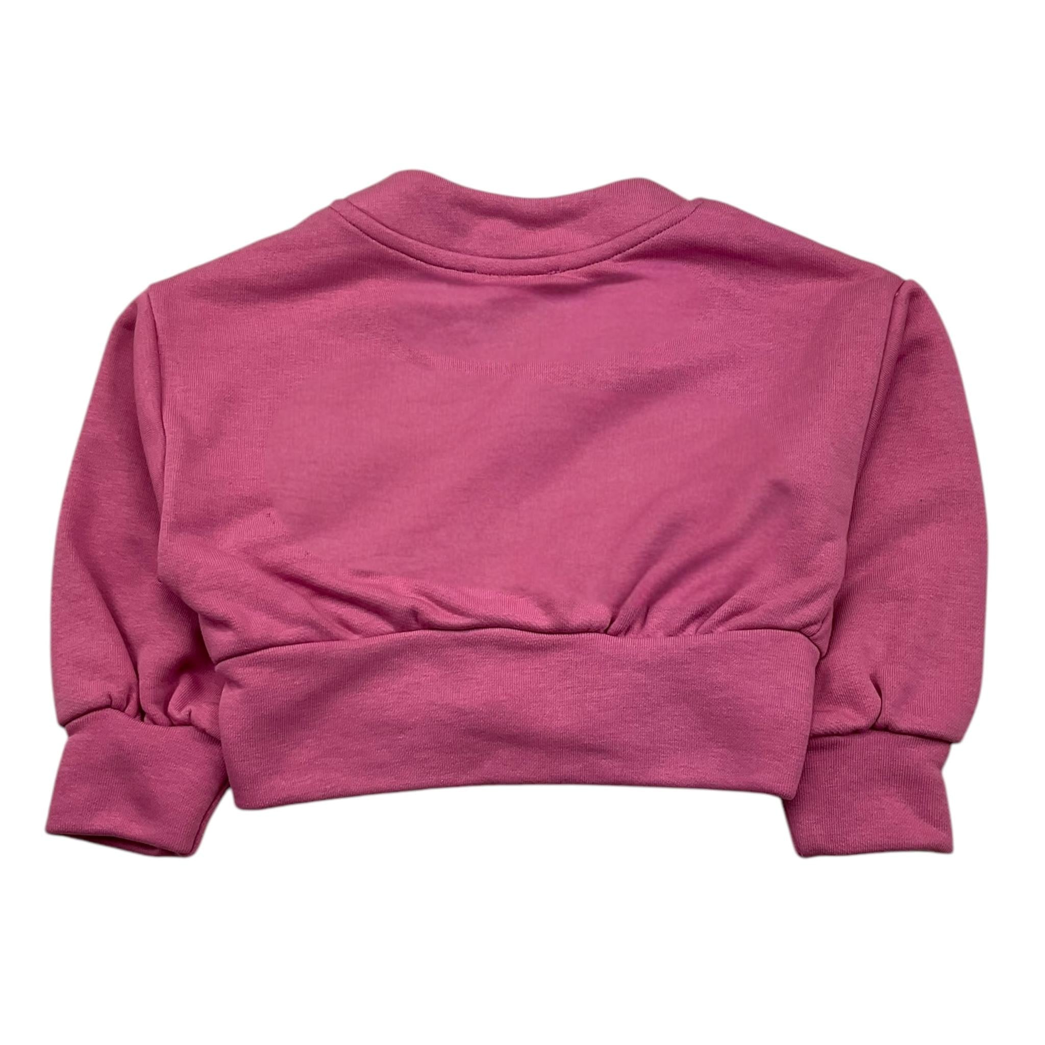 MISS GRANT cardigan tinta unita con bttoni e stampa Rosa per Bambina MG1136 ROSA MISS GRANT 