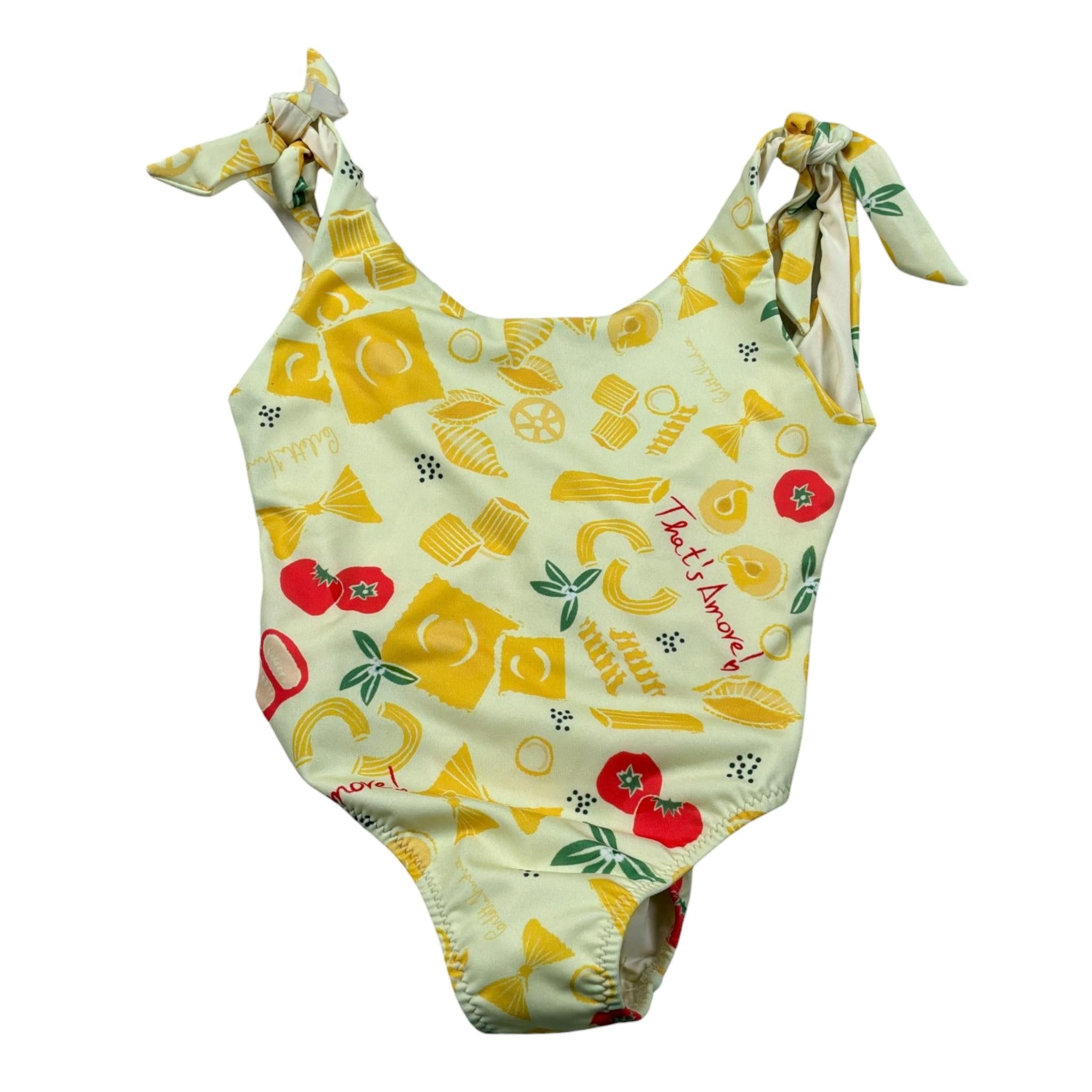 Carlotta Vindice Costume Intero tinta unita con Stampe con Bandana Giallo per Bambina TAC3 GIALLO CARLOTTA VINDICE 